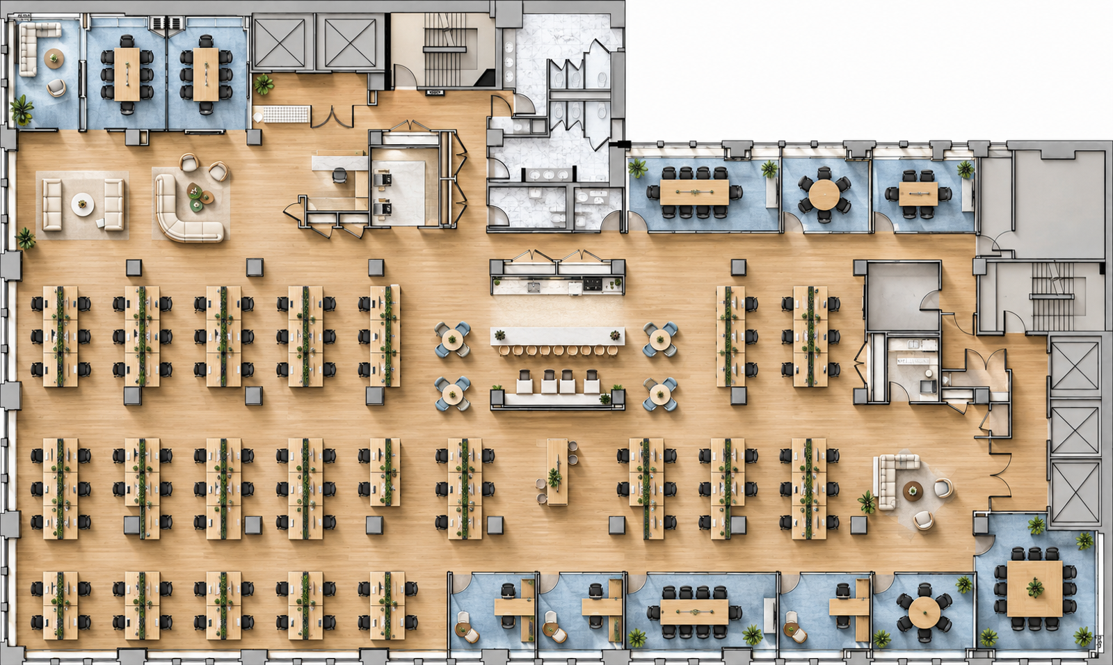 Floorplan of 387 Park Avenue South, Entire 4th floor, Suite 400