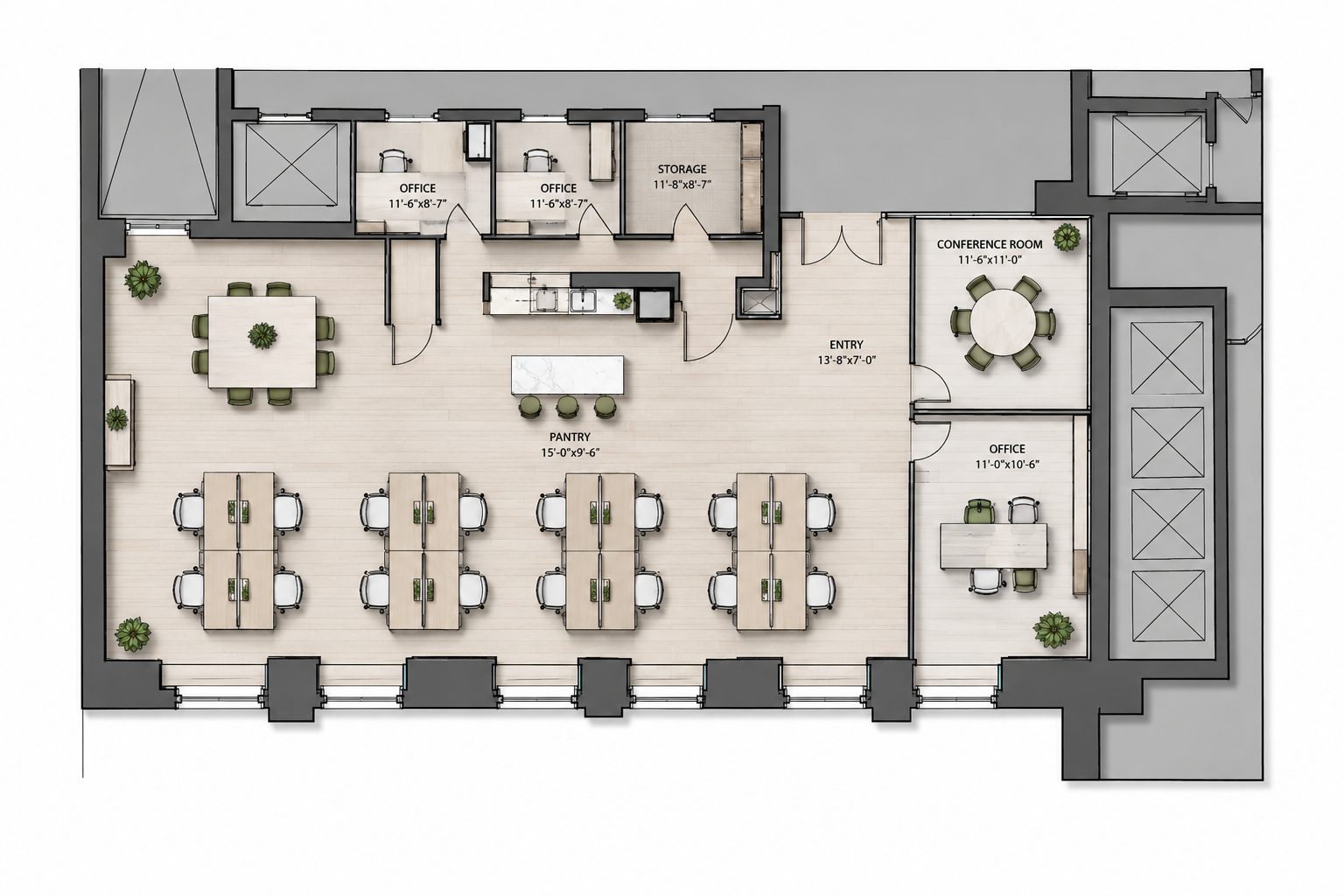 Floorplan of 14 Wall Street, Partial 18th floor, Suite 18E