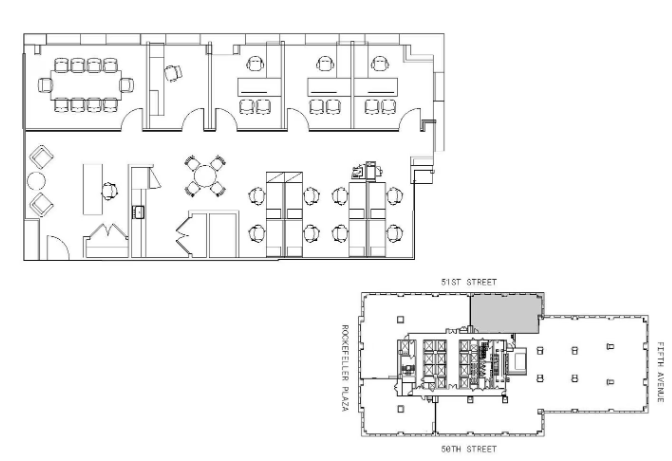 Floorplan of 45 Rockefeller Plaza, Partial 35th floor, Suite 3504