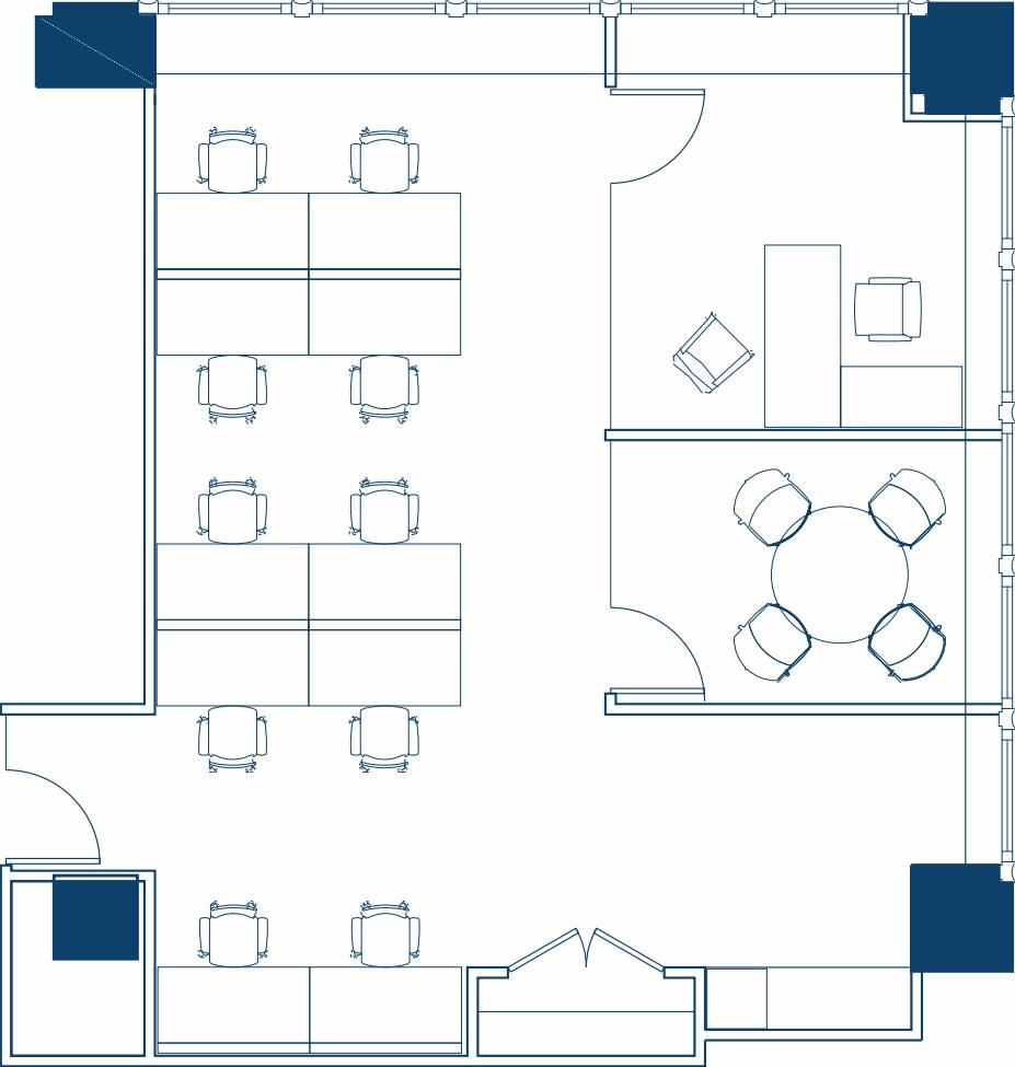 Floorplan of 1120 Avenue of the Americas, Partial 14th floor, Suite 1408