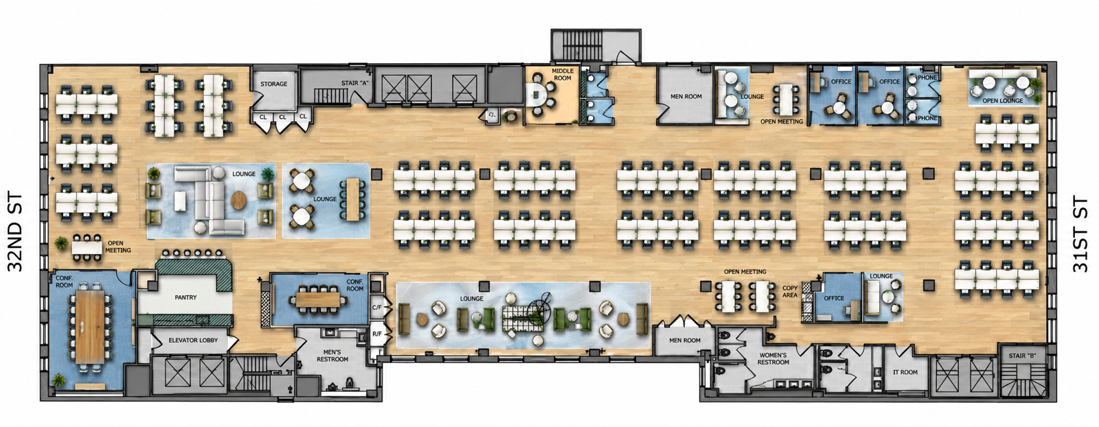 Floorplan of 6 East 32nd Street, Entire 2nd floor, Suite 200