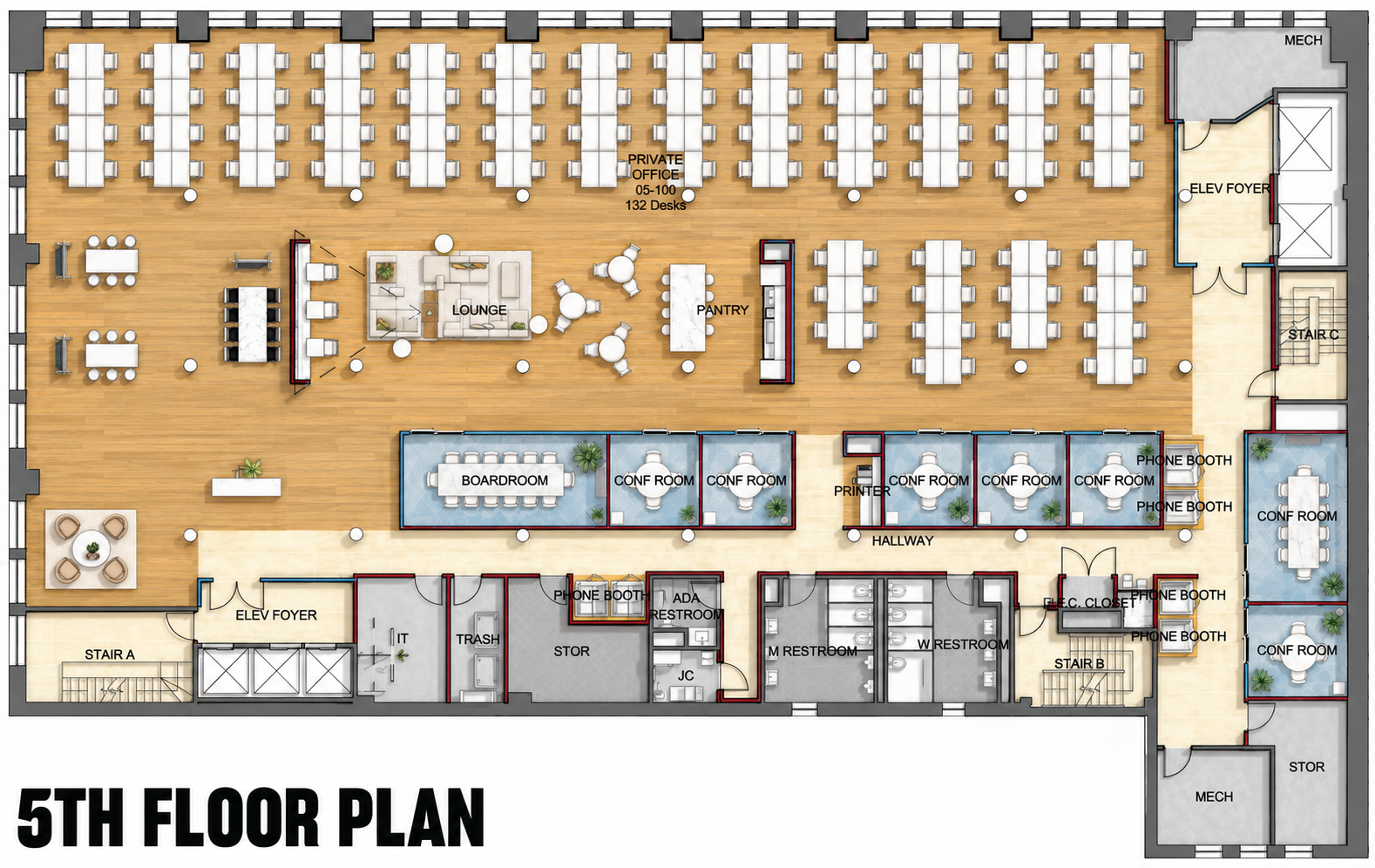 Floorplan of 71 Fifth Avenue, Entire 5th floor, Suite 500