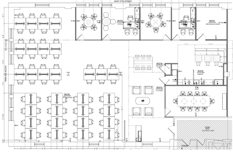 Floorplan of 381 Park Avenue South, Partial 6th floor, Suite 601