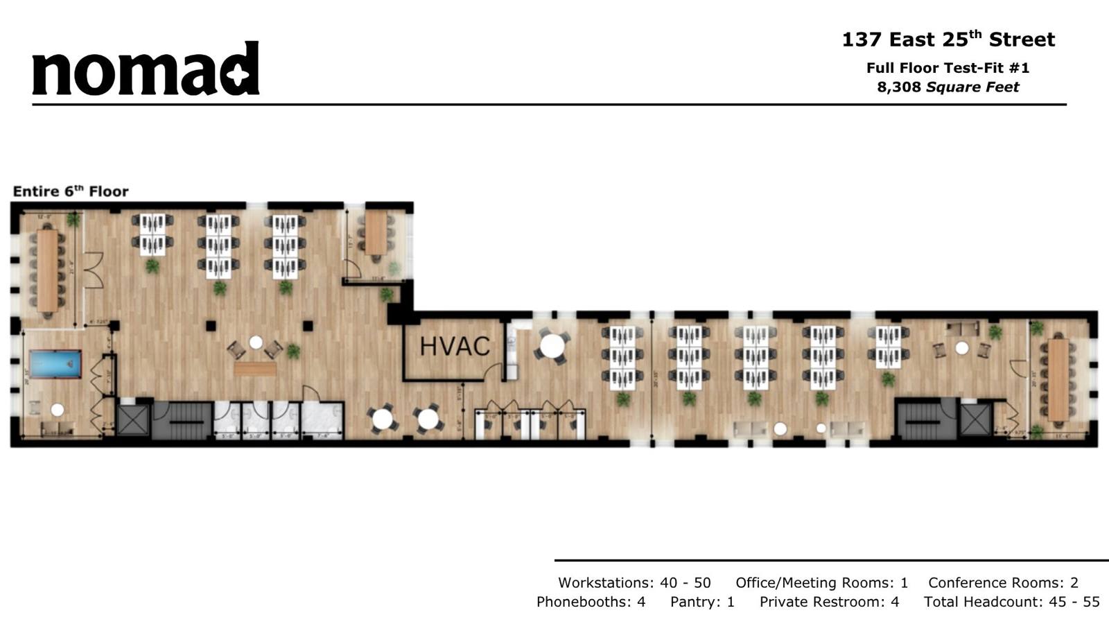 Floorplan of 137 East 25th Street, Entire 6th floor