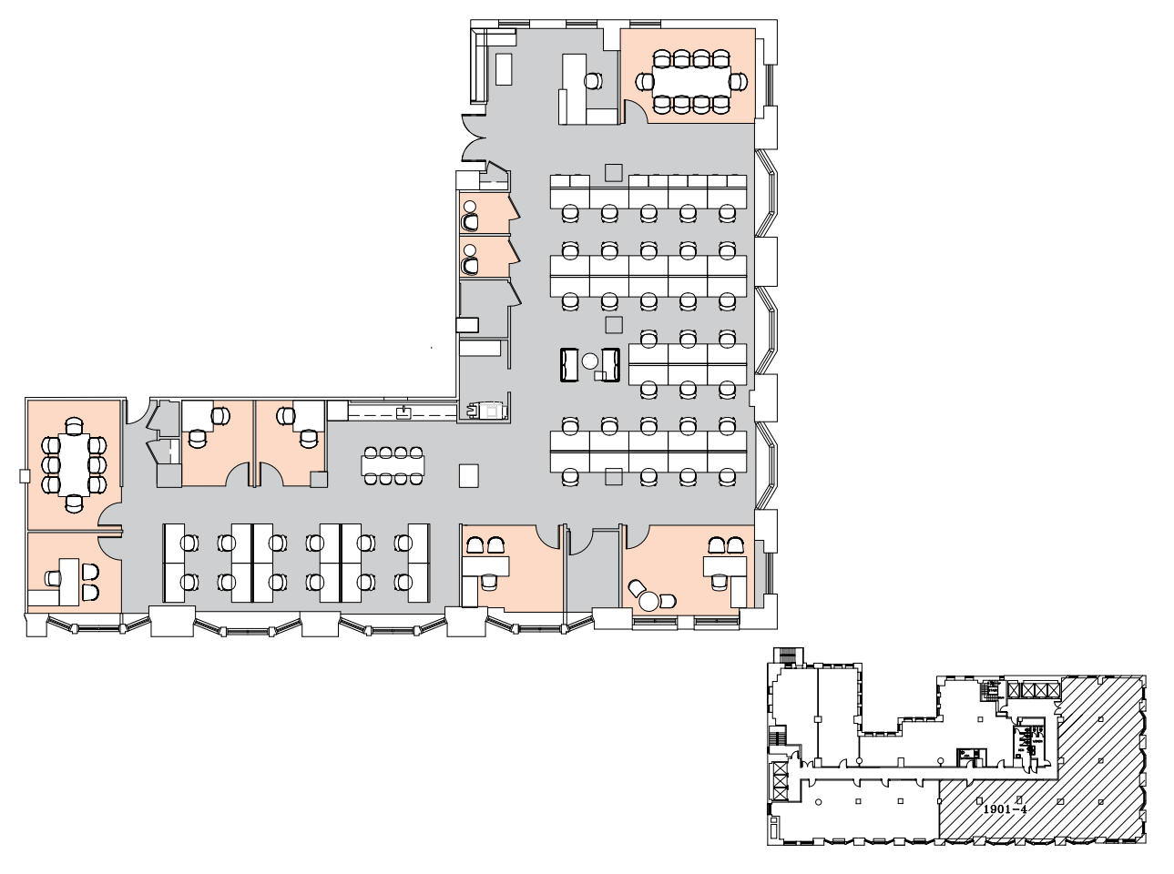 Floorplan of 215 Park Avenue South, Partial 19th floor, Suite 1901