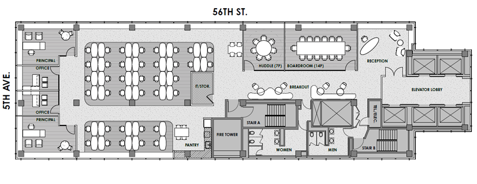 Floorplan of 717 Fifth Avenue, Entire 20th floor