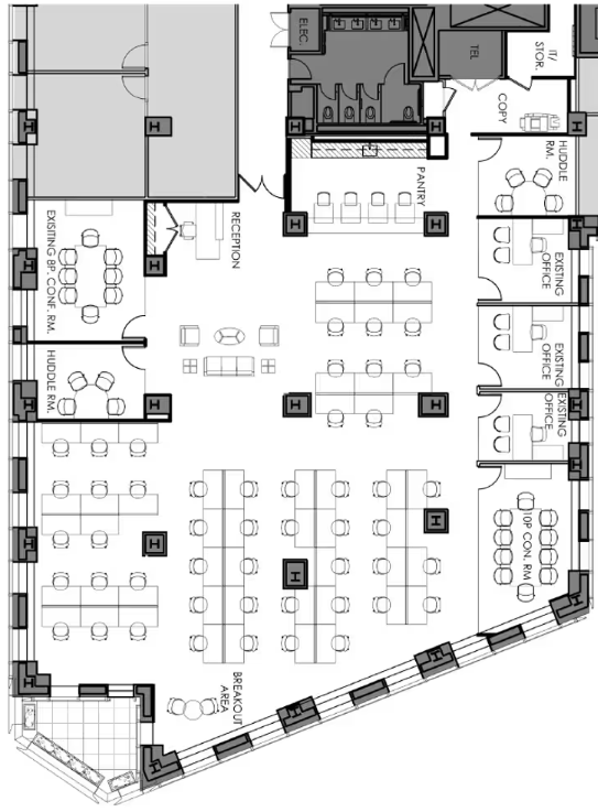 Floorplan of 3 Columbus Circle, Partial 17th floor, Suite 1710