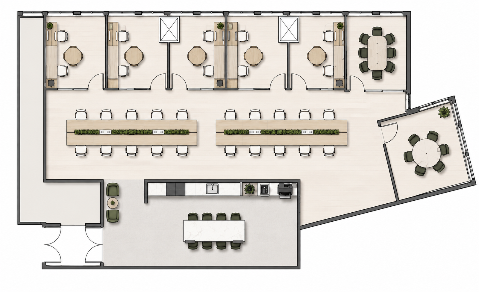 Floorplan of 4 World Trade Center, Partial 44th floor